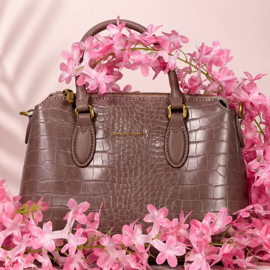 Sac Croco Dusty Rose