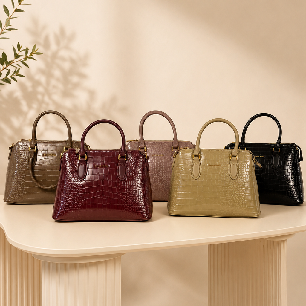 Sac Croco Olive Green
