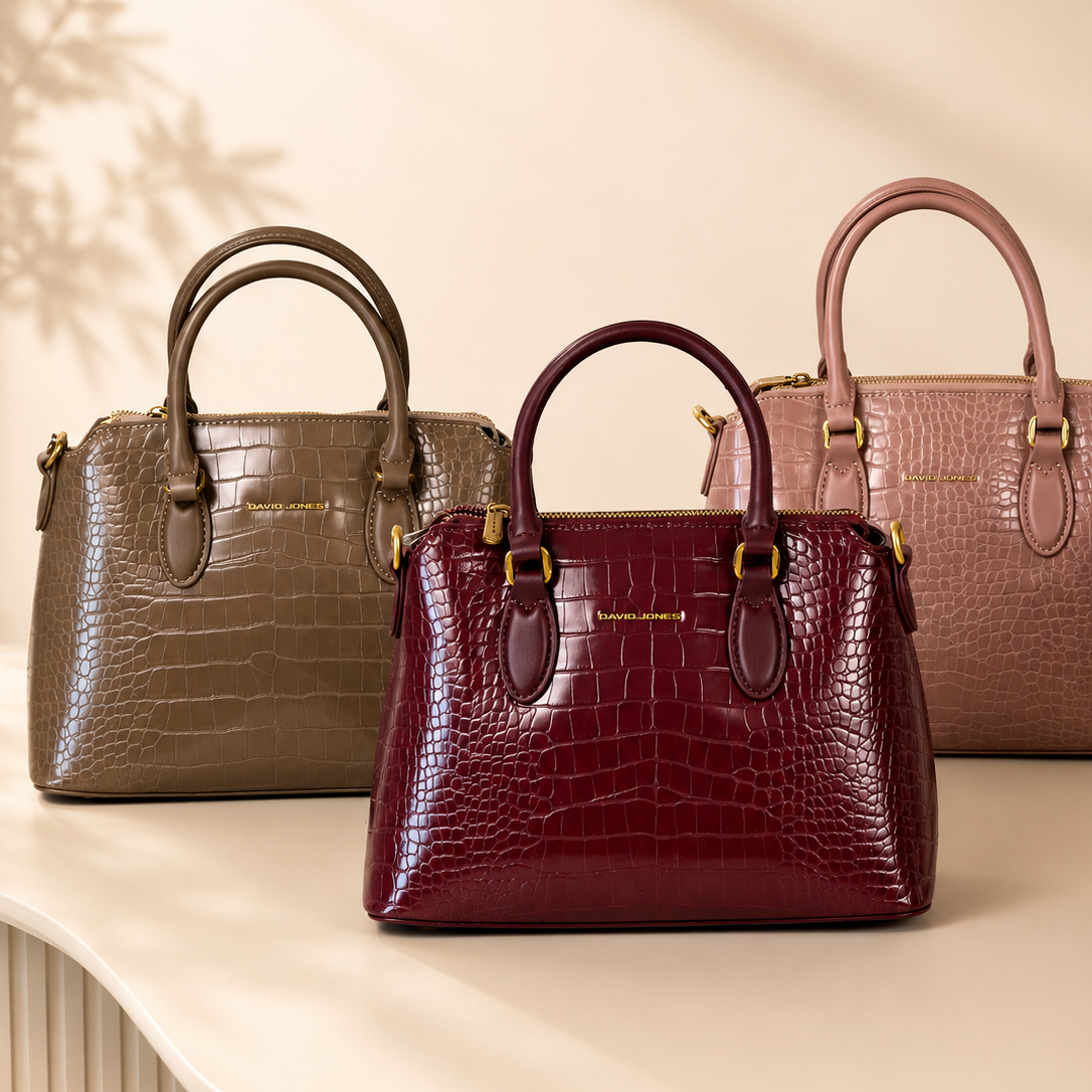 Sac Croco Dusty Rose